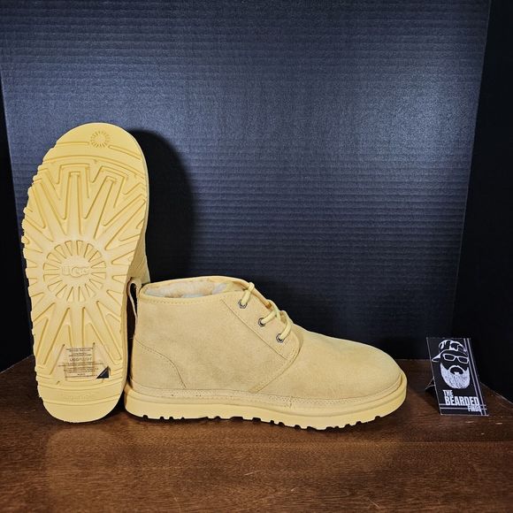 UGG Mens Neumel Suede Ankle Chukka Boot - Size 11 - 3236 - Corn - Fur Lined